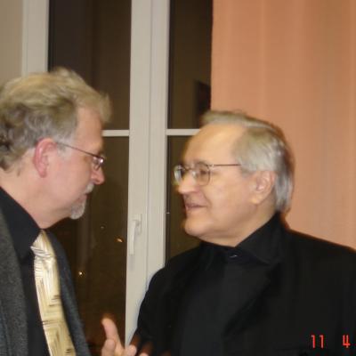 Su Davidu Geringu 2008 Vilniuje. Po R.Armono klasės studentų koncerto.