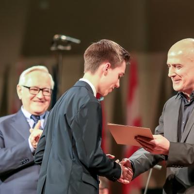 Konkurso mecenatas Vytautas Lygnugaris (UAB Limarko Grupe) ir Davidas Geringas 