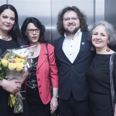 2018-05-05 photo D. Matvejev
Indrė Baikštytė su mama Dalia Balsyte ir Gintaras Januševičius su mama Neilia Galiamova