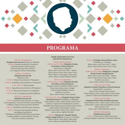 Konkurso renginių programa