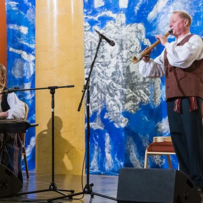 Aistė Bružaitė (kanklės) ir Egidijus Ališauskas (birbynė)