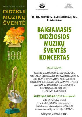 BAIGIAMASIS DIDŽIOSIOS MUZIKŲ ŠVENTĖS KONCERTAS