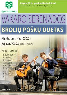 VAKARO SERENADOS. Brolių Poškų duetas