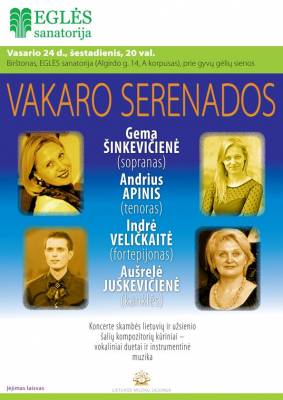 VAKARO SERENADOS. Skambantys meilės keliai