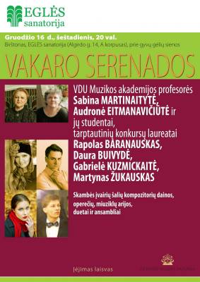 VAKARO SERENADOS. Sabina Martinaitytė ir Audronė Eitmanavičiūtė