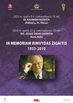 IN MEMORIAM RIMVYDAS ŽIGAITIS (1933-2010)
