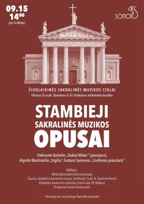 Vilniaus arkikatedroje – stambiųjų sakralinės muzikos kūrinių koncertas