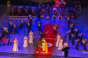 Tarptautinį maršinių orkestrų festivalį-konkursą iš Panevėžio „Cido“ arenos stebėjo visas pasaulis