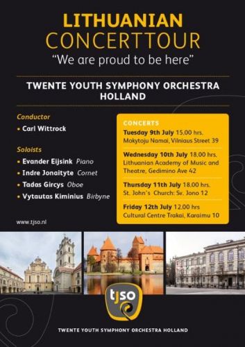 Twente (Nyderlandai) jaunimo simfoninio orkestro koncertinis turas Lietuvoje
