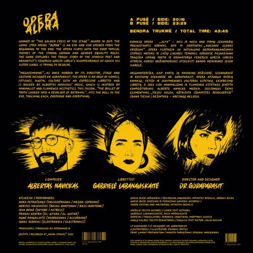 Operos „Alfa“ koncertinė versija skambės pristatant vinilinę plokštelę