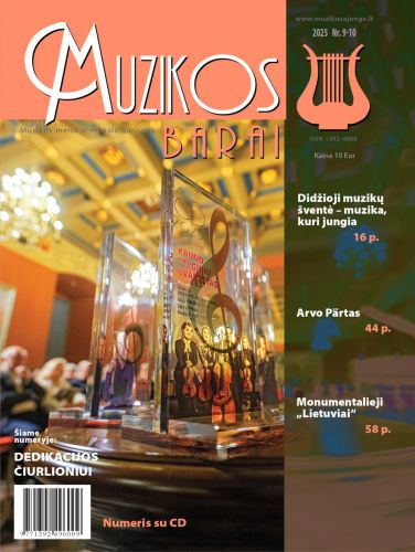 „MUZIKOS BARAI“ 2025 Nr. 9–10 su CD: „ČIURLIONIUI – 150“