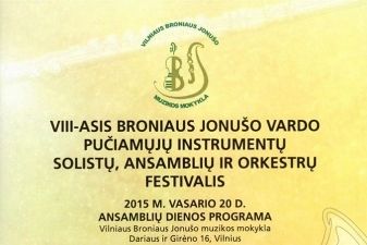 VIII-ASIS BRONIAUS JONUŠO VARDO PUČIAMŲJŲ INSTRUMENTŲ SOLISTŲ ANSAMBLIŲ IR ORKESTRŲ FESTIVALIS SKAMBĖS VPIO “TRIMITAS” SALĖJE